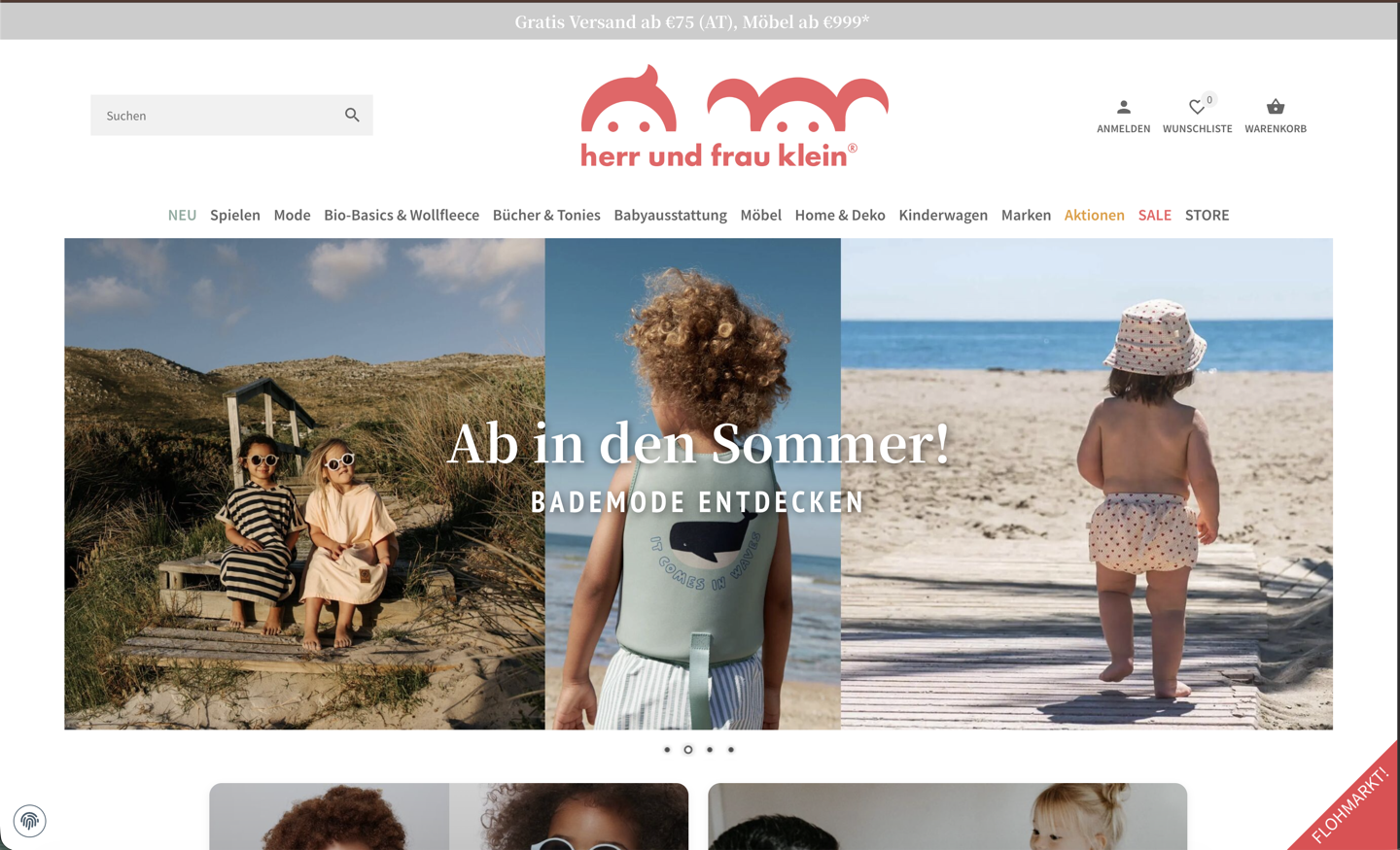 Screenshot von herrundfrauklein.com